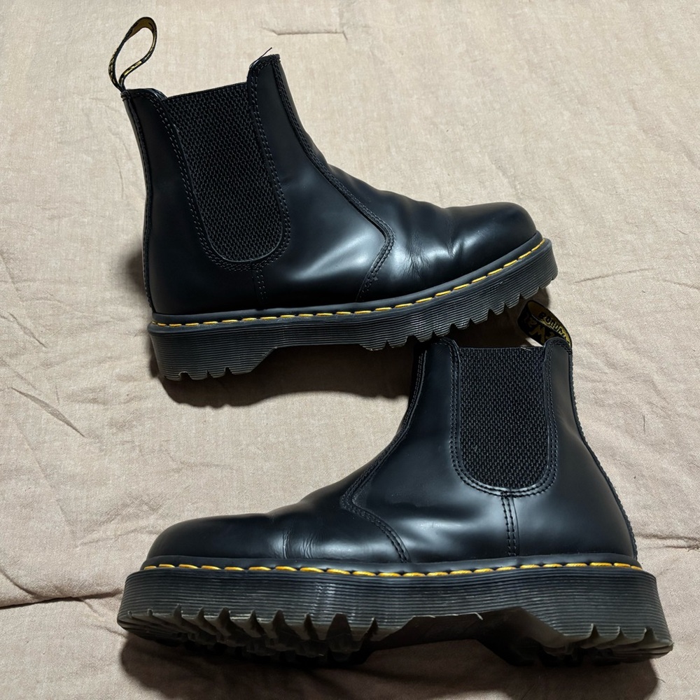 Dr. Martens Black Platform Chelsea Boots - Picture 1 of 1